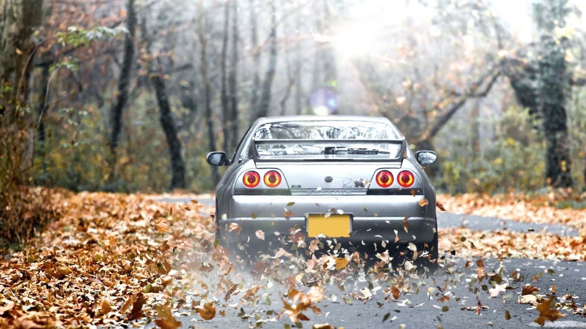 Det ikoniske Nissan Skyline R33 GTR - En kraftfuld All-Wheel Drive ikon Wallpaper