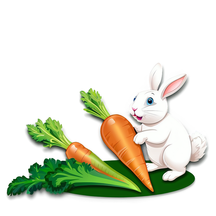 Rabbit And Carrot Png 05062024 PNG
