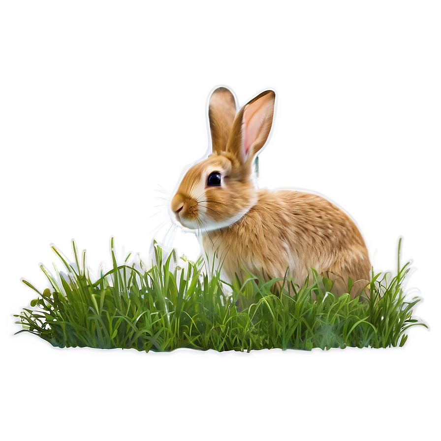 Rabbit In Grass Png Qer PNG