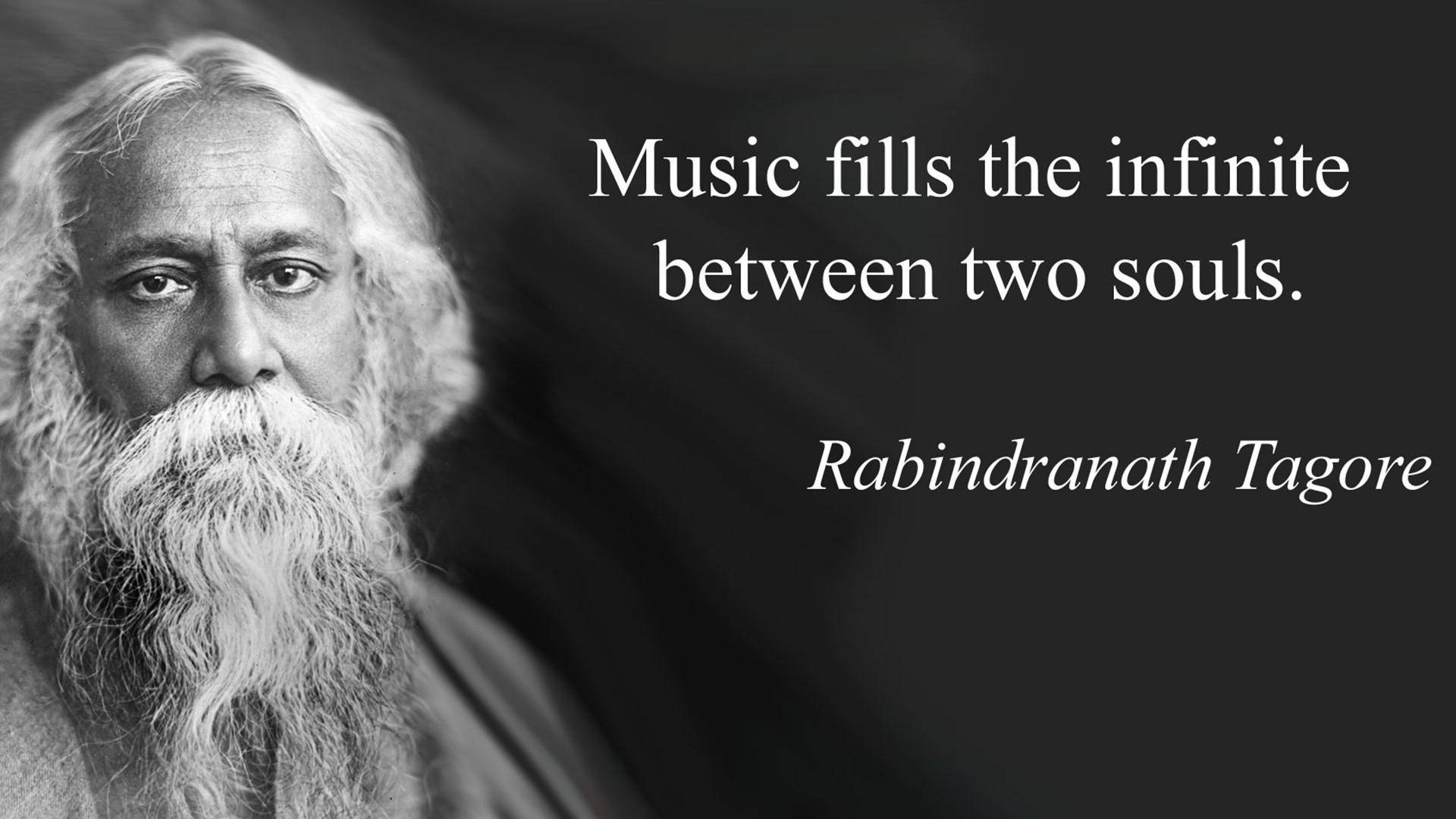 Rabindranath Tagore Music Quote Wallpaper