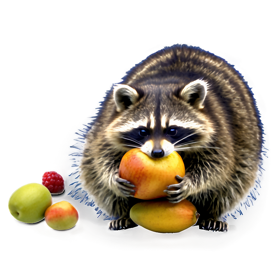 Raccoon Eating Fruit Png 90 PNG