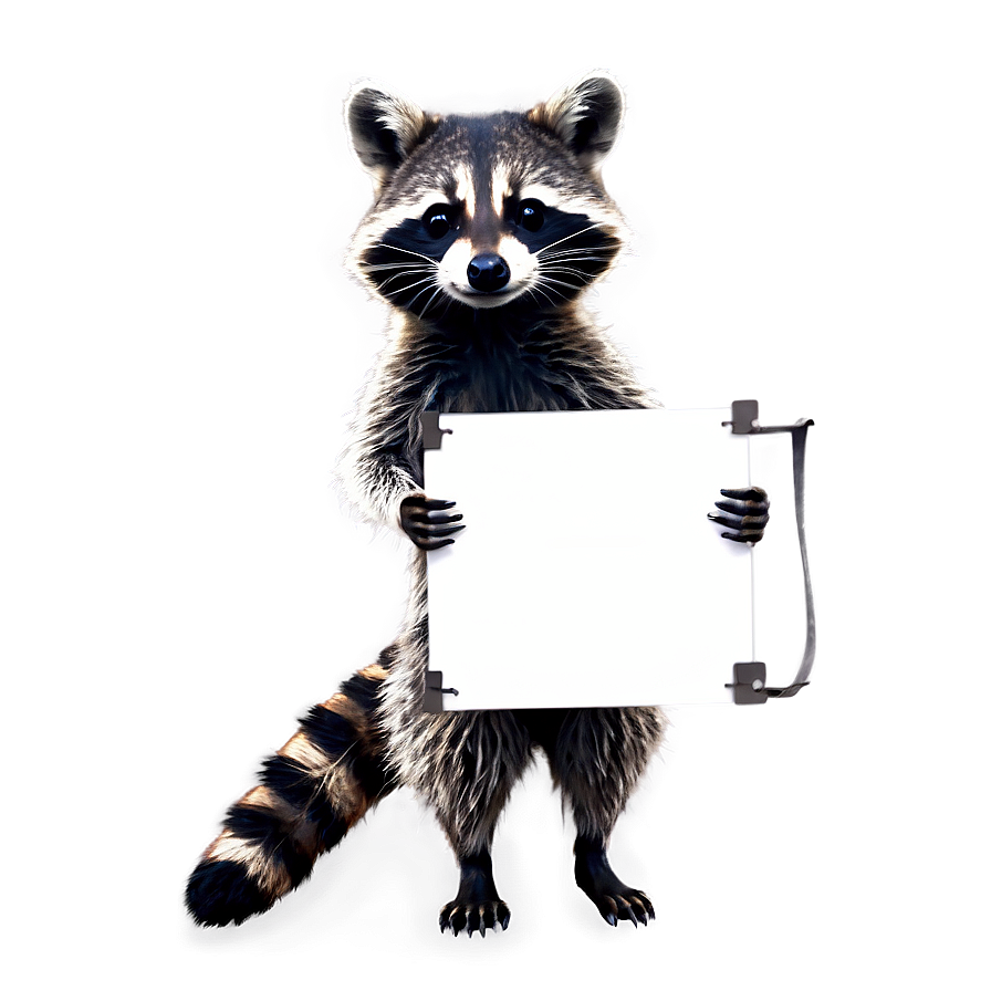 Download Raccoon Holding Sign Png 14 | Wallpapers.com