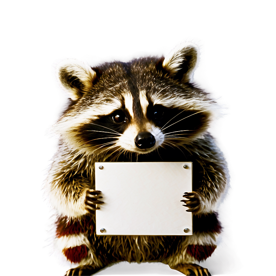 Download Raccoon Holding Sign Png 43 | Wallpapers.com