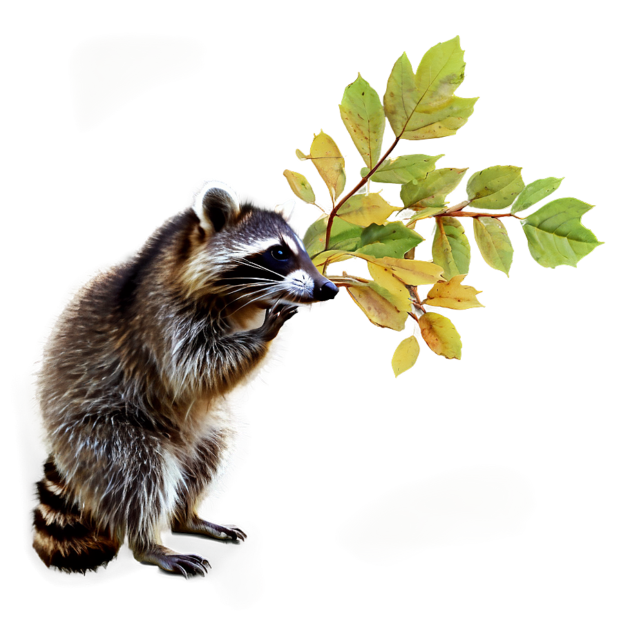 Raccoon In Autumn Png 05242024 PNG