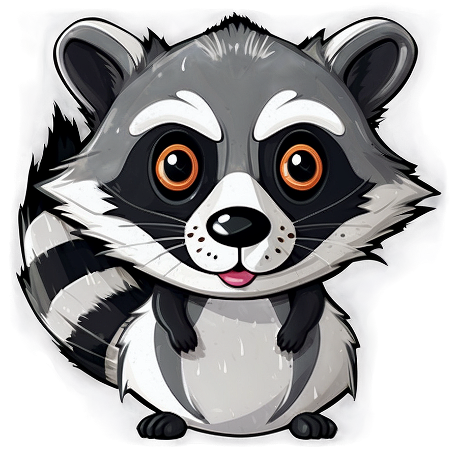 Raccoon In Cartoon Style Png 6 PNG