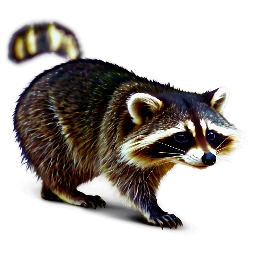 Raccoon In Night Scene Png Gbv50 PNG