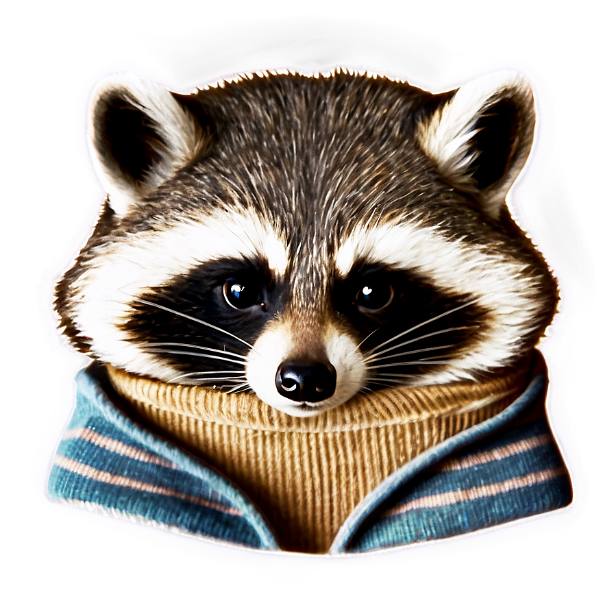 Raccoon In Sweater Png 05242024 PNG