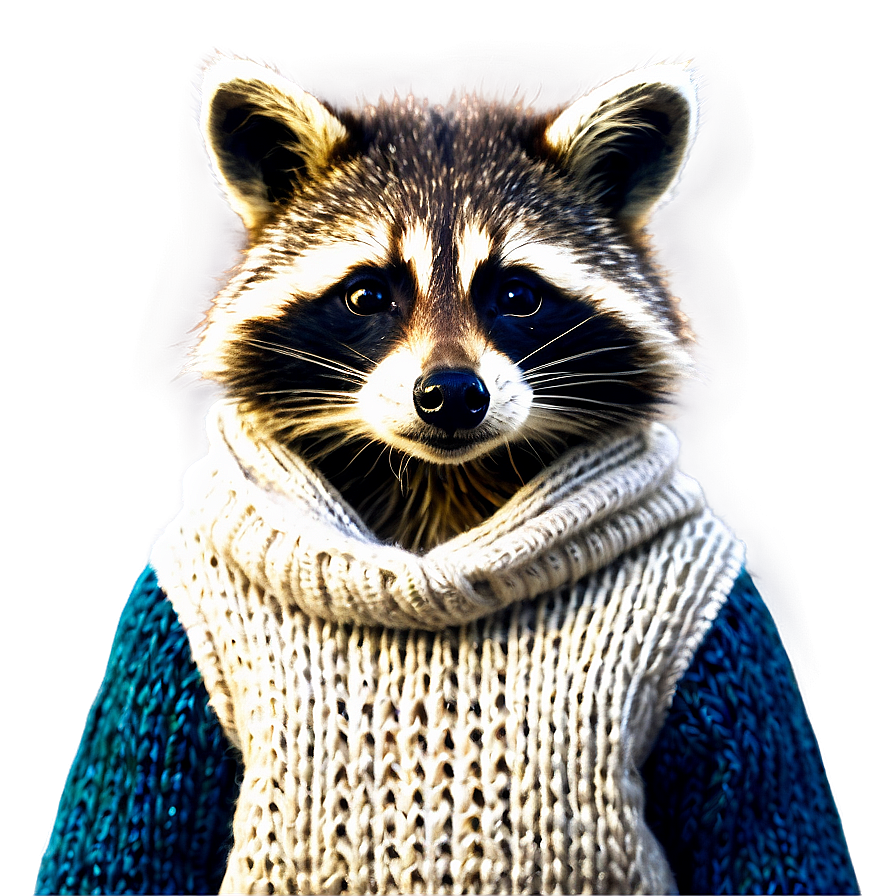 Raccoon In Sweater Png Fbm PNG