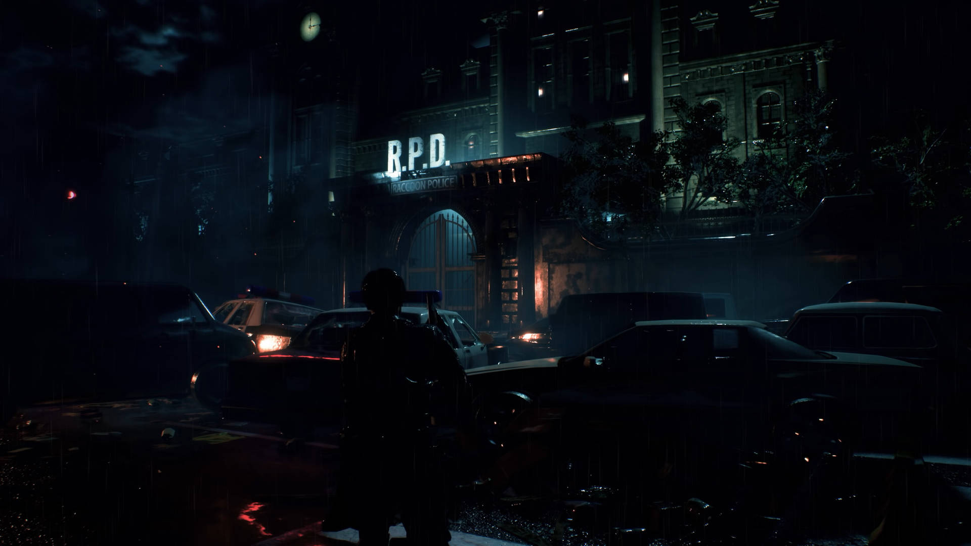 Path To The Raccoon Police Department In Resident Evil 2 Remake Wallpaper