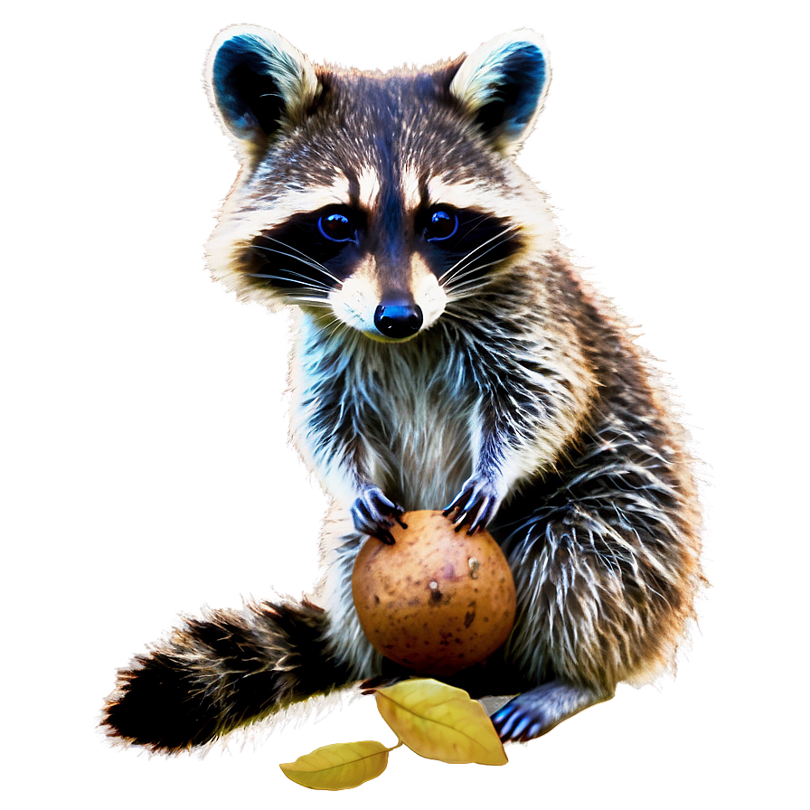 Raccoon With Acorn Png 05242024 PNG