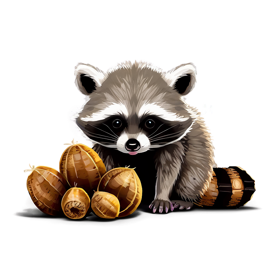 Download Raccoon With Acorn Png 33 | Wallpapers.com