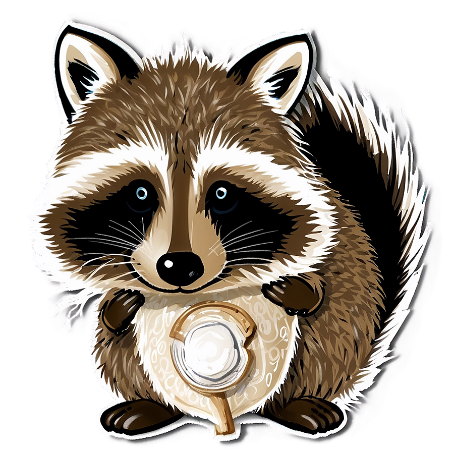 Raccoon With Acorn Png Ynd PNG