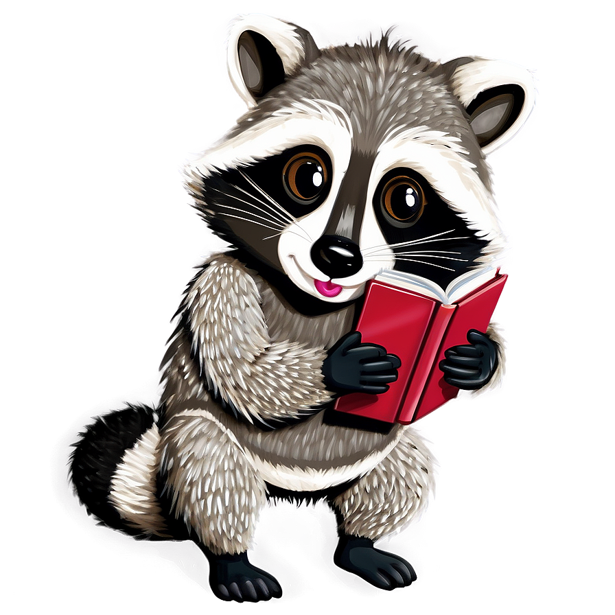 Download Raccoon With Book Png 05242024 | Wallpapers.com