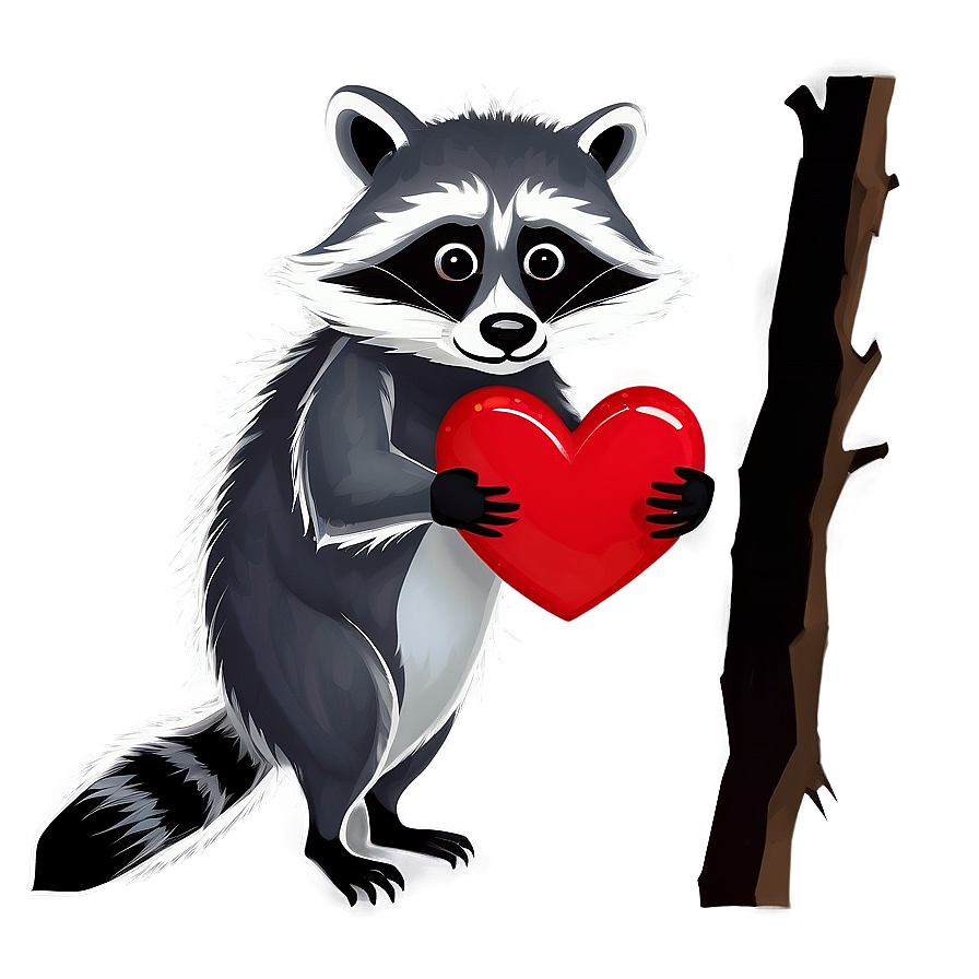 Raccoon With Heart Png 48 PNG
