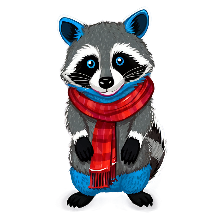 Raccoon With Scarf Png Fbf PNG