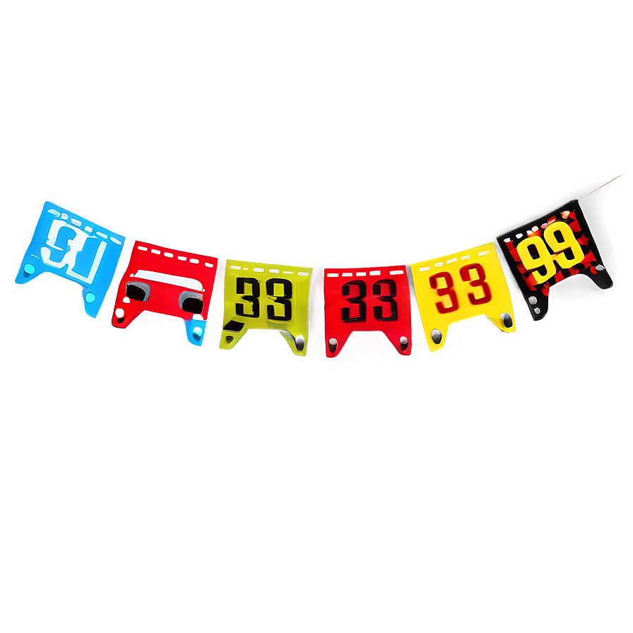 Race Car Speedy Birthday Banner Png 20 PNG