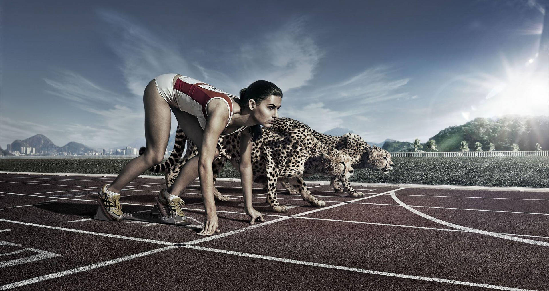 Racer Kvindelige Leoparder HD Sports Wallpaper Wallpaper