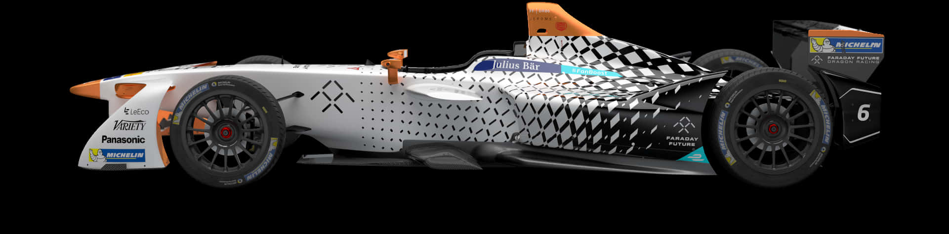 Racecar Side Profile View PNG