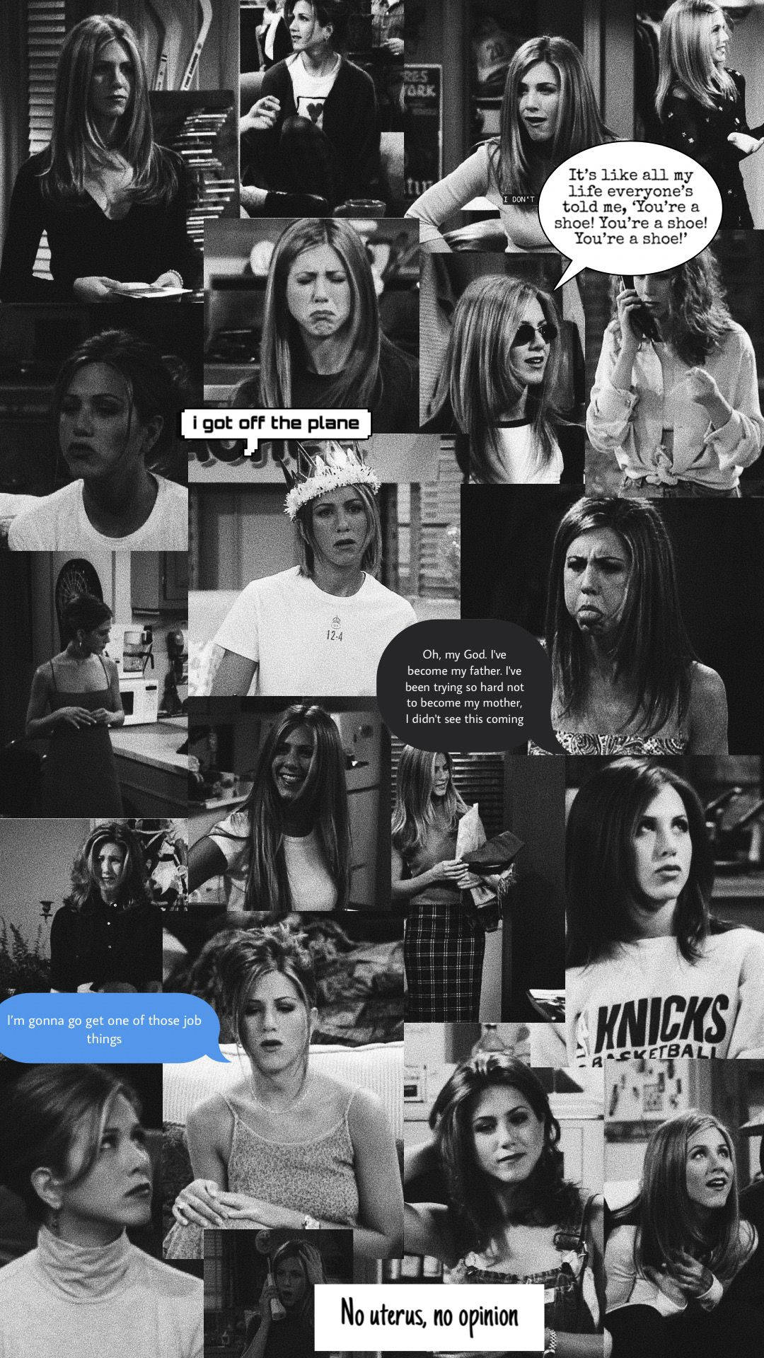 Rachel Green Dialogues From Friends Phone Wallpaper