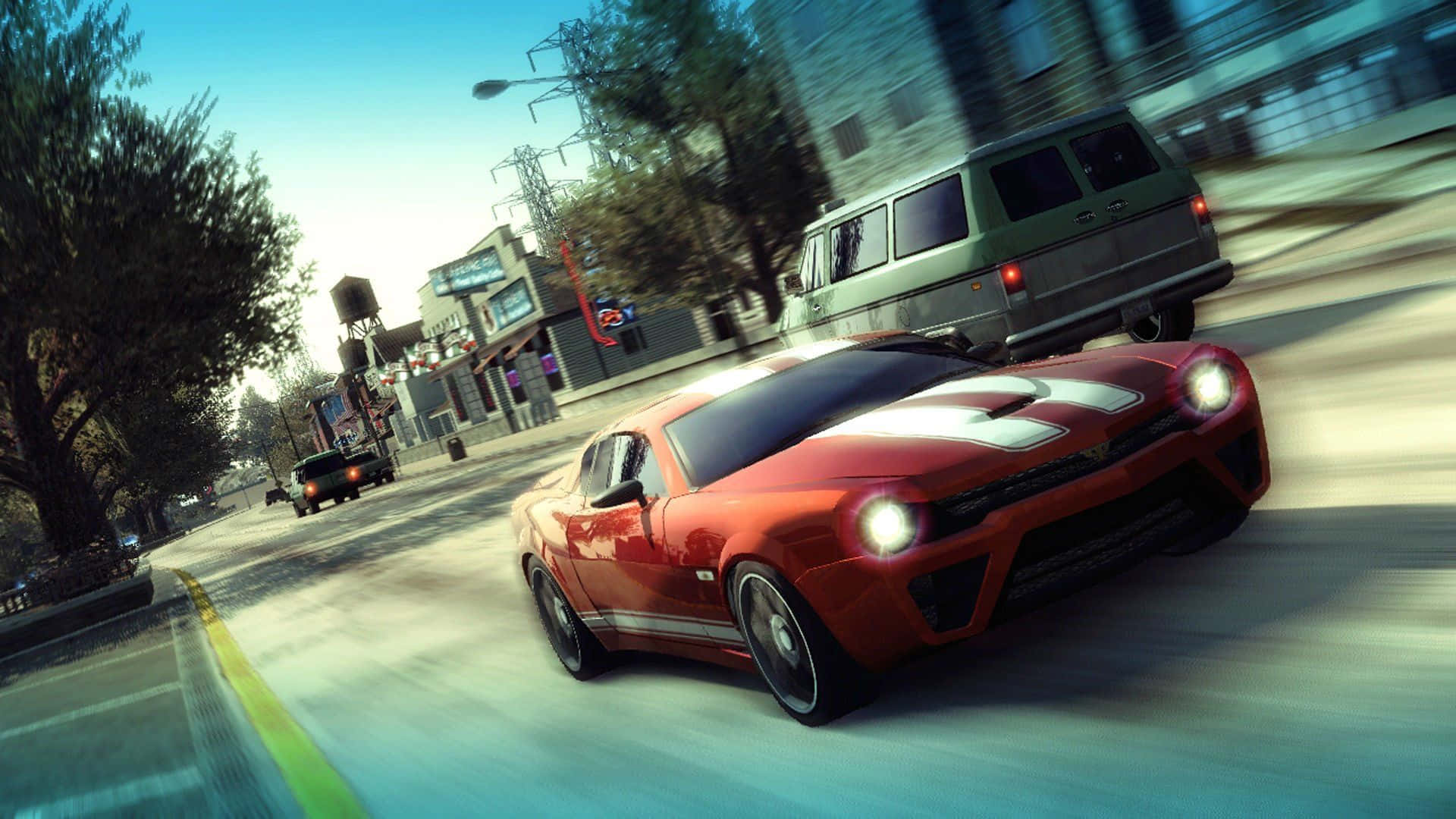 Captivating Racing Game Action Wallpaper