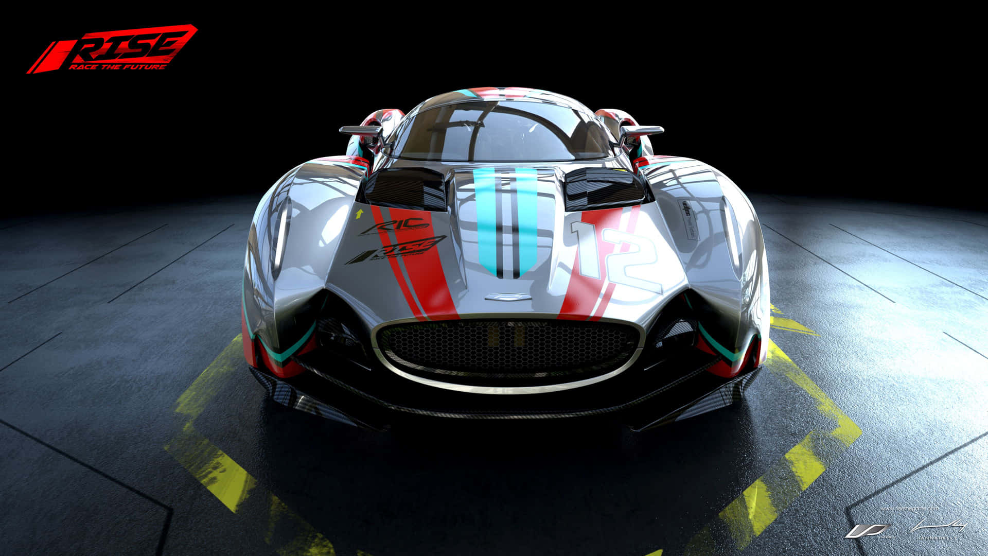 Captivating car race in an action-packed virtual world Wallpaper
