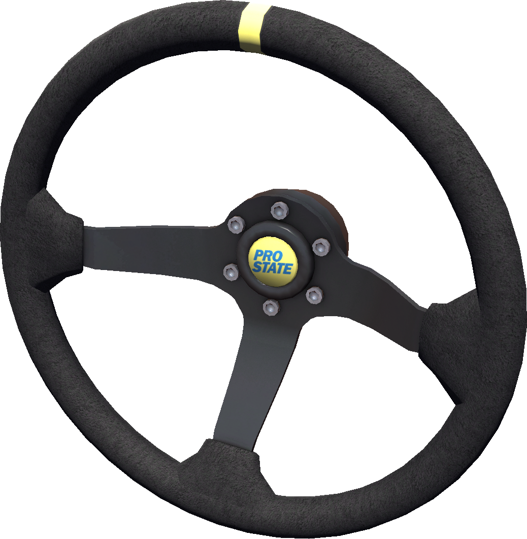 Racing Steering Wheel Black Suede PNG