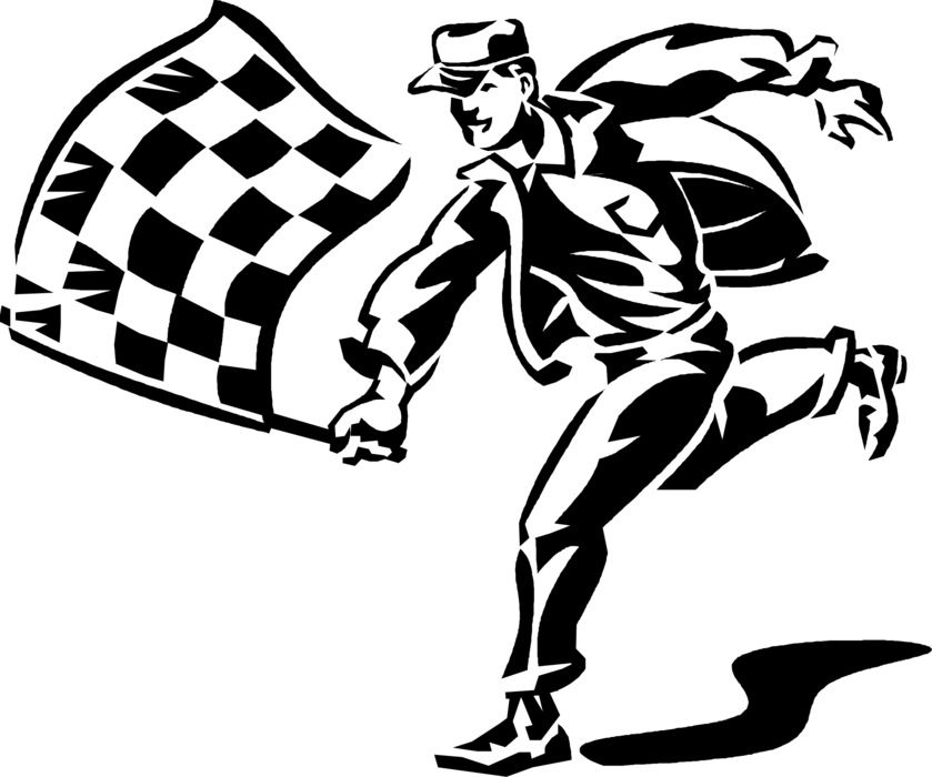 Racing Victory Checkered Flag PNG