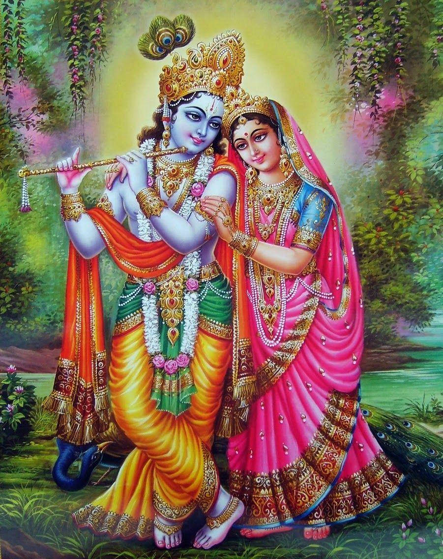Radha Holding Krishna Wallpaper