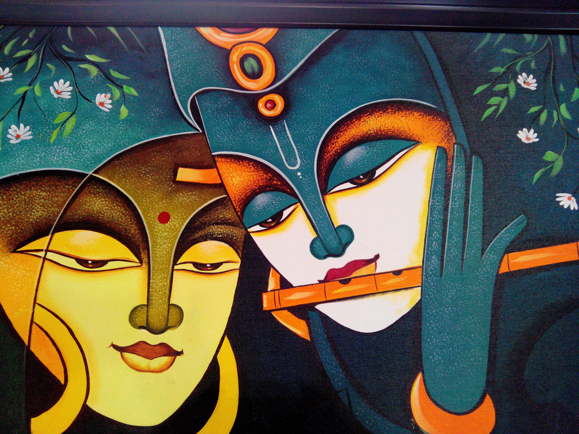 Radha Krishna 3d Abstract Artwork