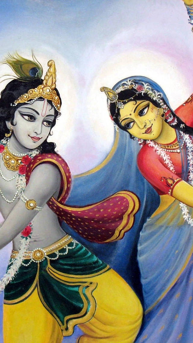 Radha-krishna Dancing Wallpaper