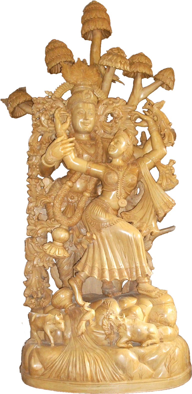 Radha Krishna Eternal Love Sculpture PNG