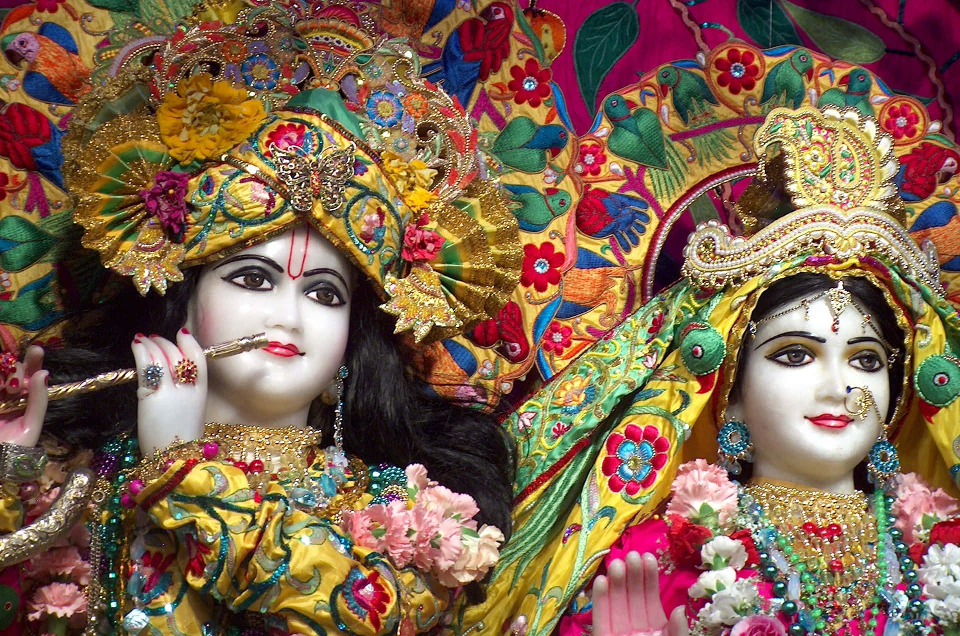 Imagende Estatuas Coloridas De Radha Krishna