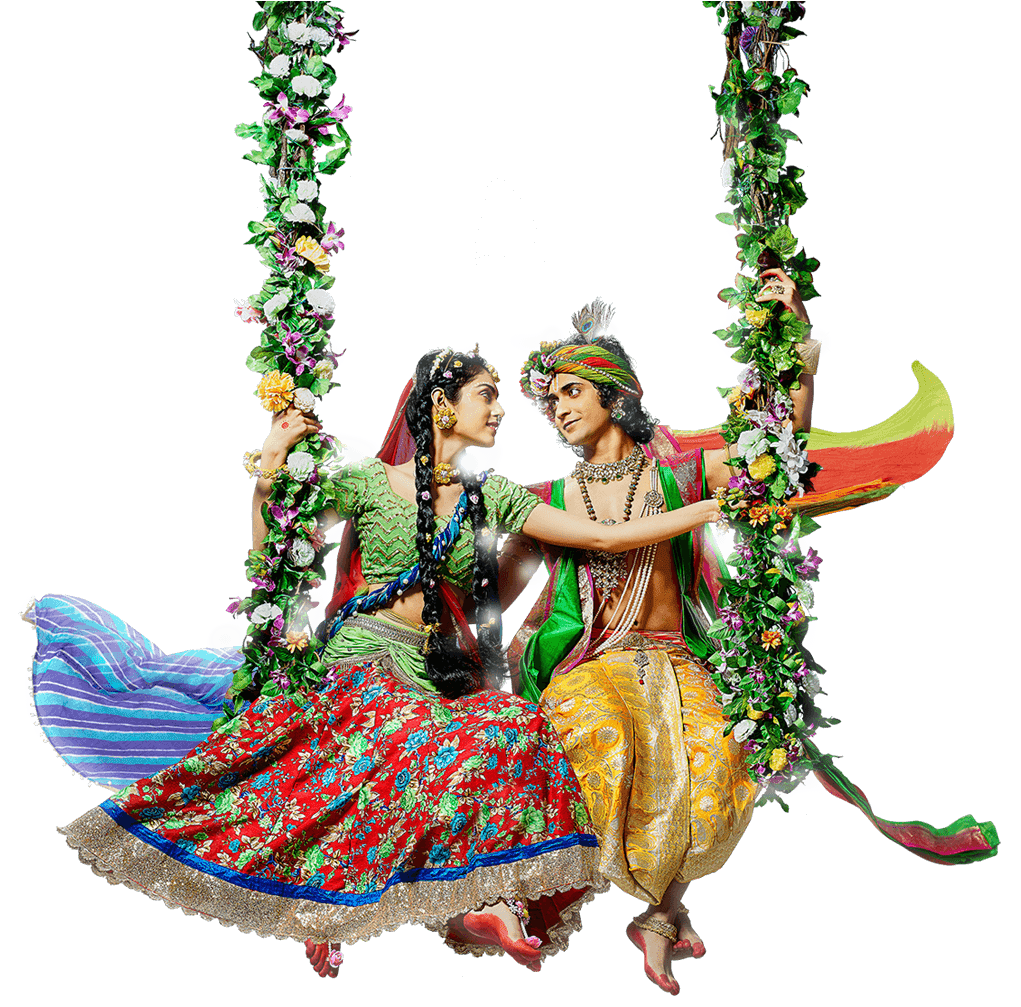 Radha Krishna Swing Festivities PNG