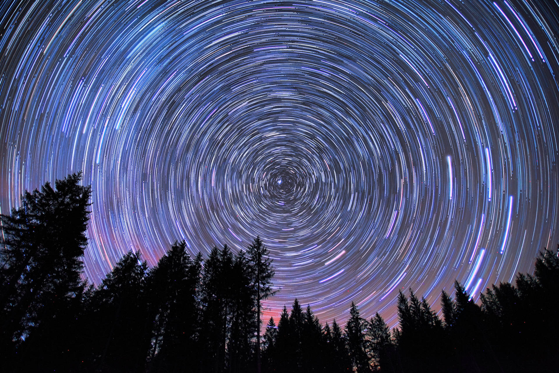 Radial Starry Sky Wallpaper
