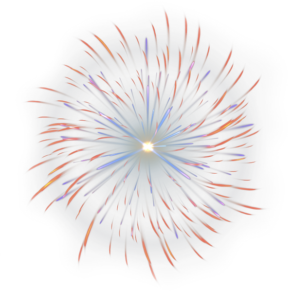 Radiant Blueand Red Firework Display PNG