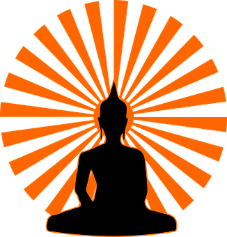 Radiant Buddha Silhouette PNG
