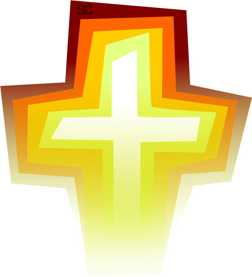 Radiant Christian Cross Clipart PNG