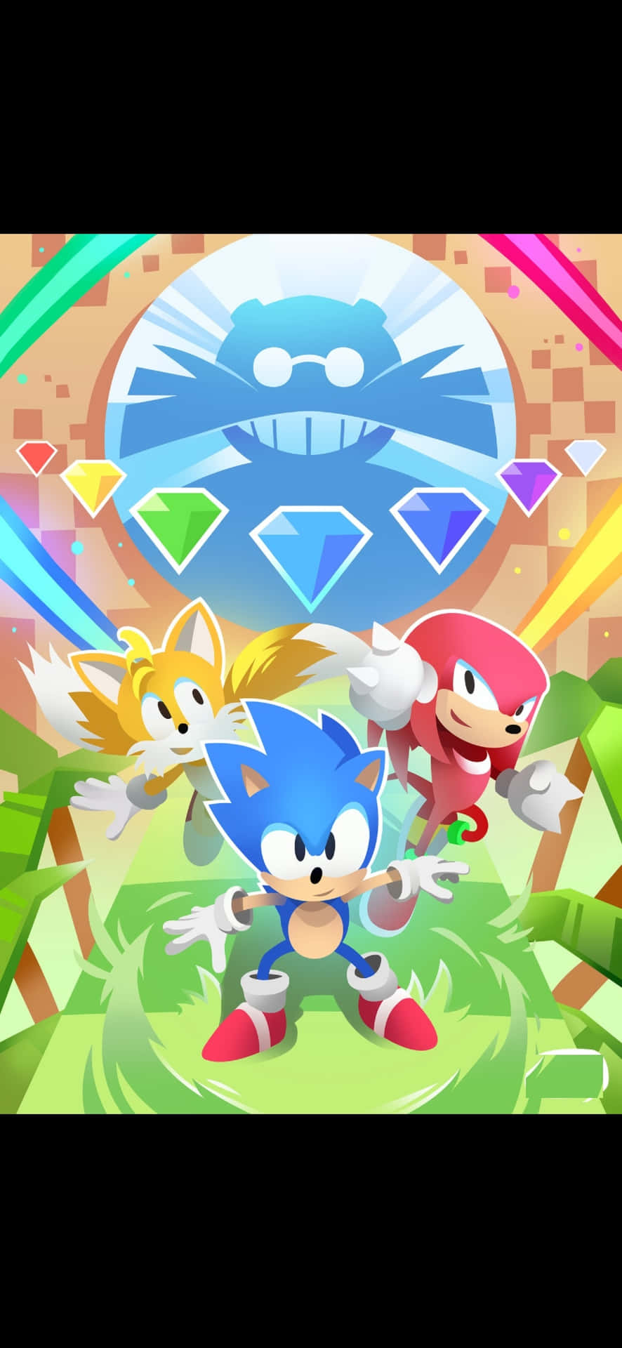 Radiant Collection Of Chaos Emeralds Wallpaper