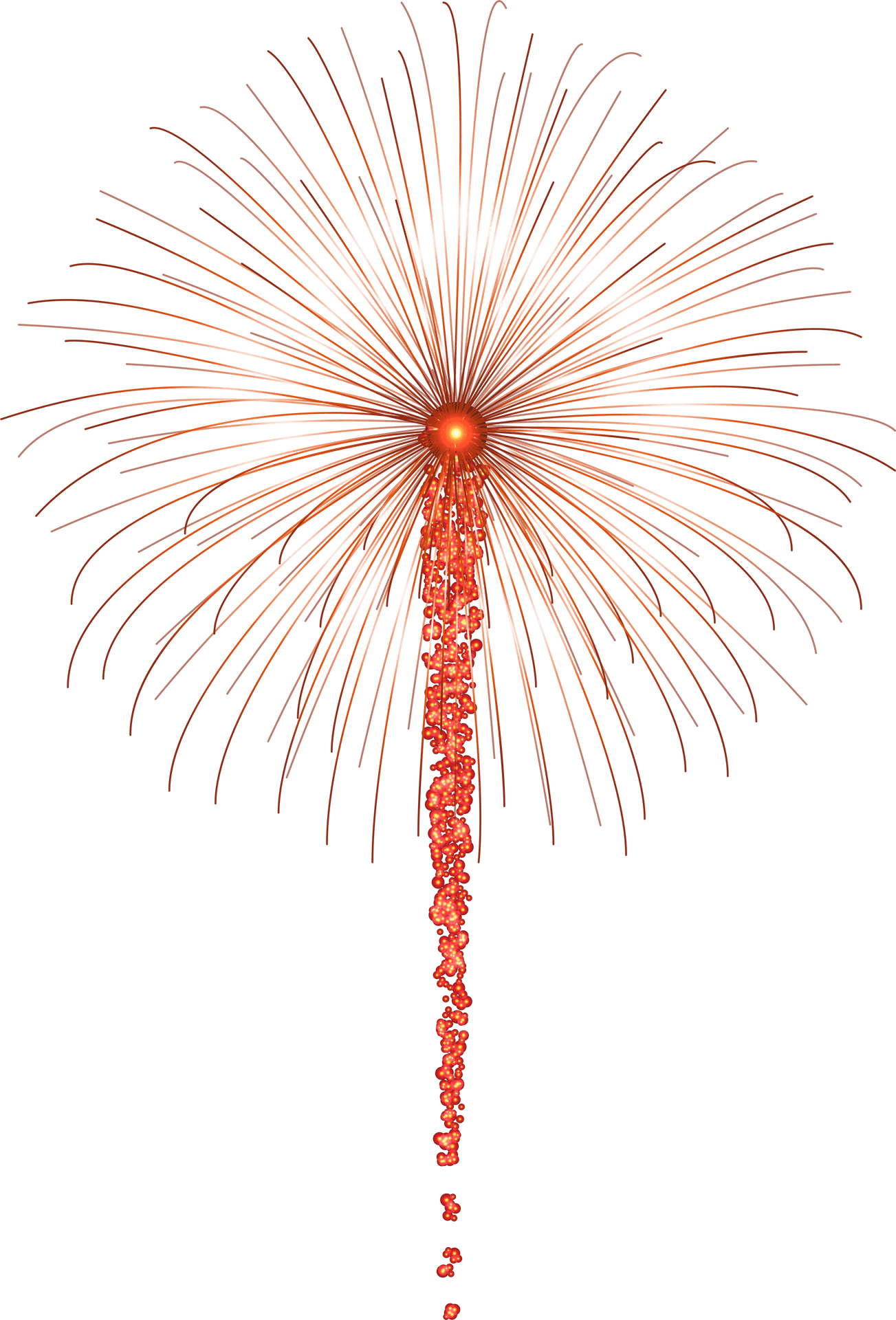 Radiant Firework Explosion Clipart PNG
