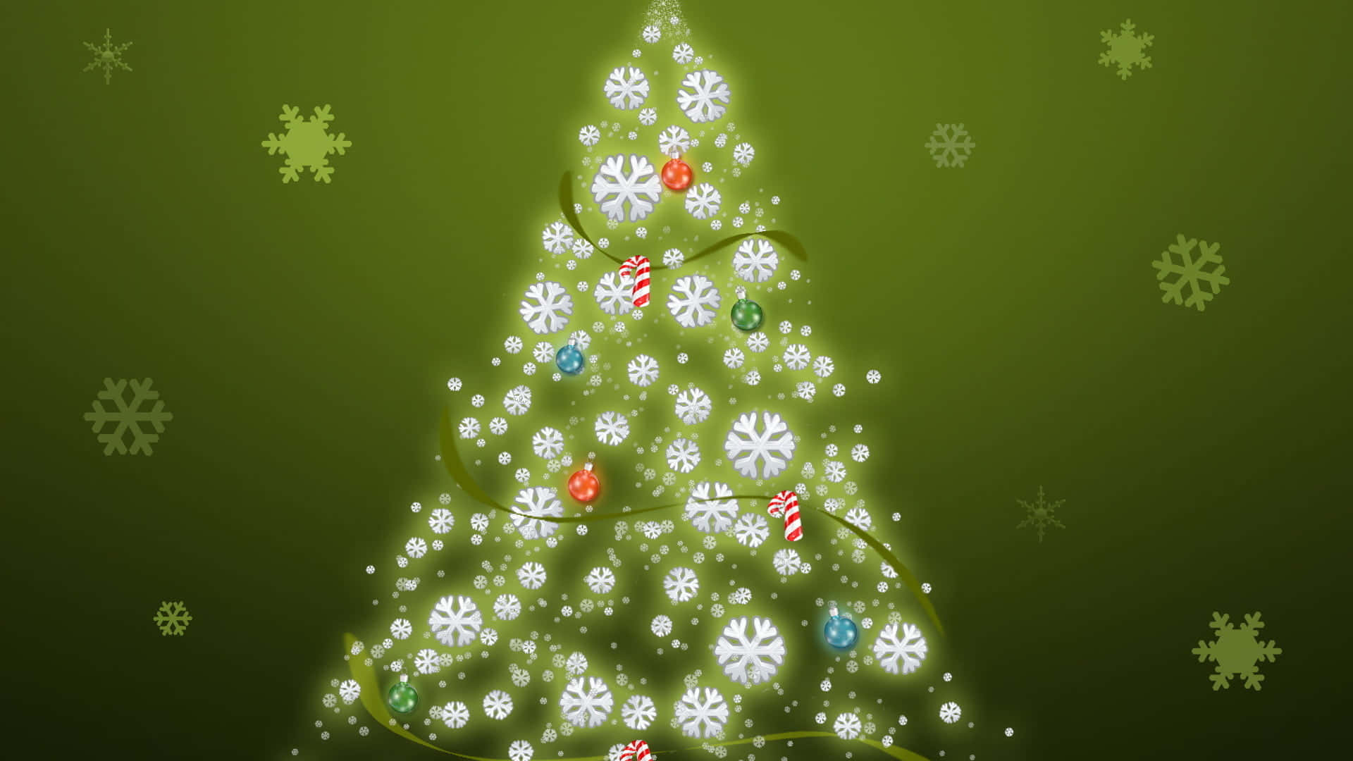 Radiant Green Christmas Background