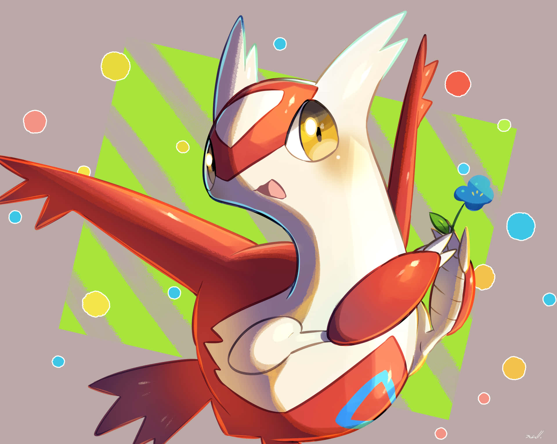 Radiant Latias Flying High In The Sky Wallpaper