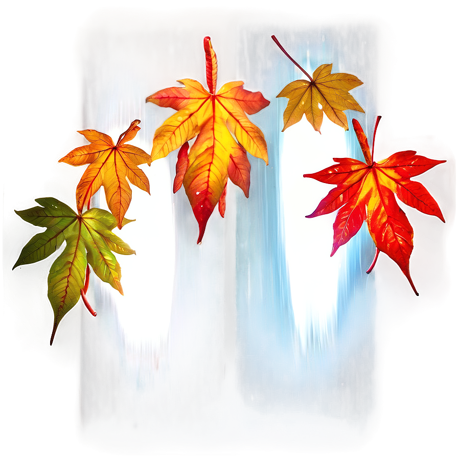 Radiant Leaves Falling Png Sqc75 PNG