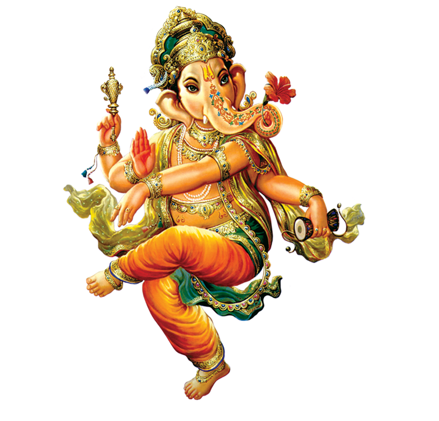 Radiant Lord Ganesha Artwork PNG