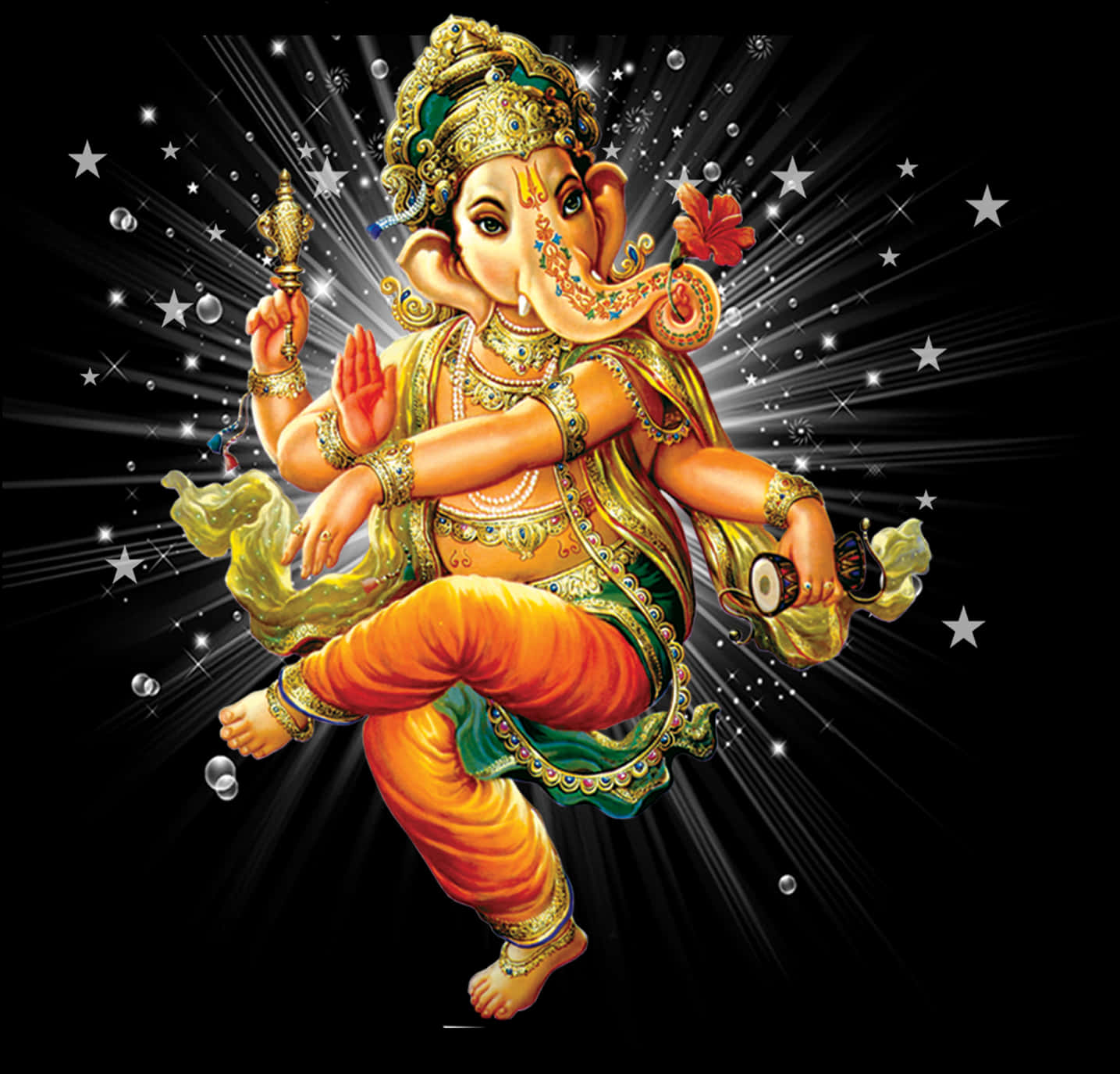 Radiant Lord Ganesha PNG