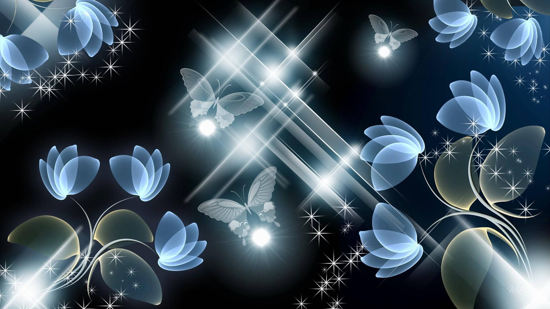 Radiant Night Butterfly Wallpaper
