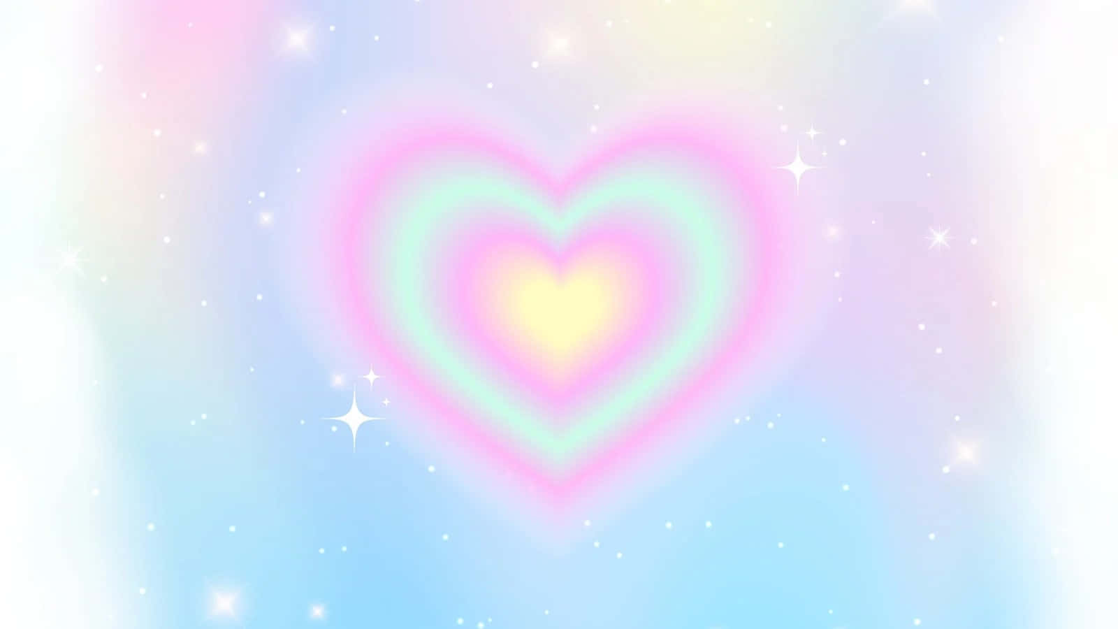 Radiant Pink Heart Aura Wallpaper