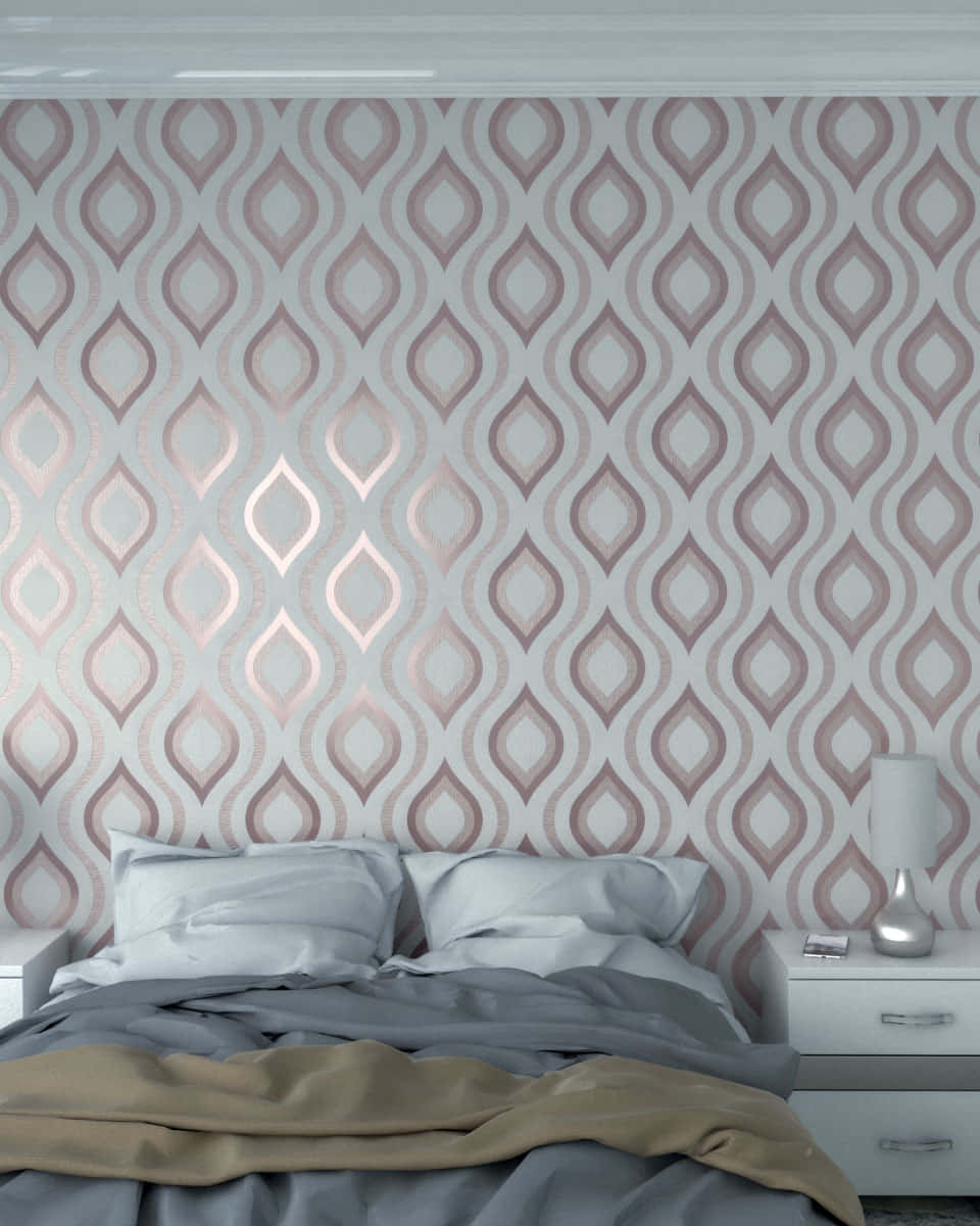 Quartz Geo Wallpaper - Rose Gold