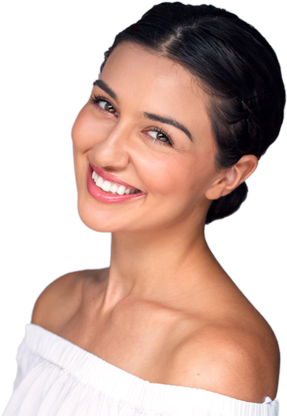 Radiant Smile Woman Portrait PNG