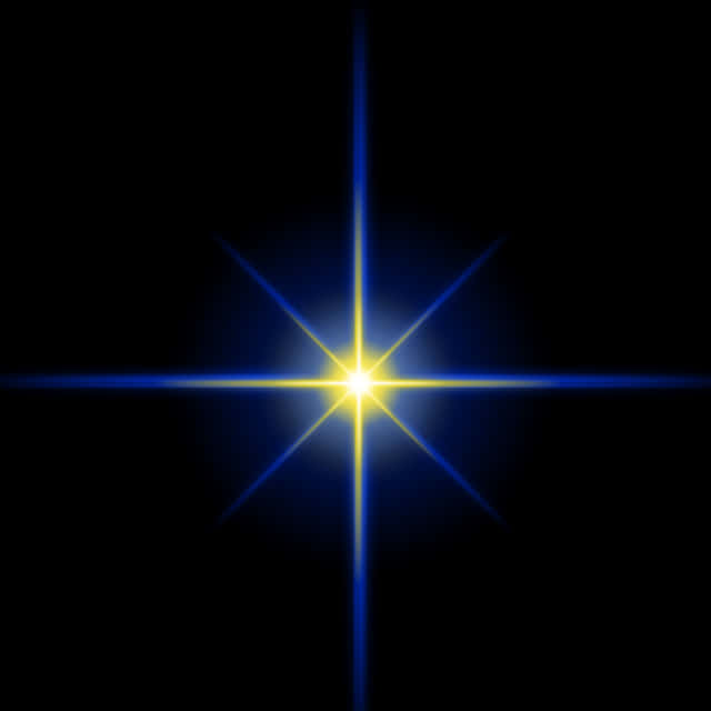 Radiant Star Light Effect PNG