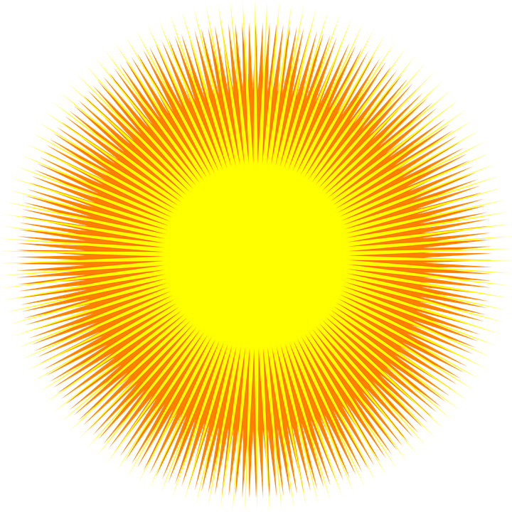 Radiant Sun Graphic PNG